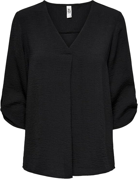 Lange Freizeit Hemd Bluse 3/4 Ärmel Tunika Longshirt Loose Oberteil Locker Leicht JDYDIVYA