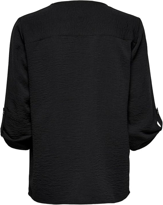 Lange Freizeit Hemd Bluse 3/4 Ärmel Tunika Longshirt Loose Oberteil Locker Leicht JDYDIVYA